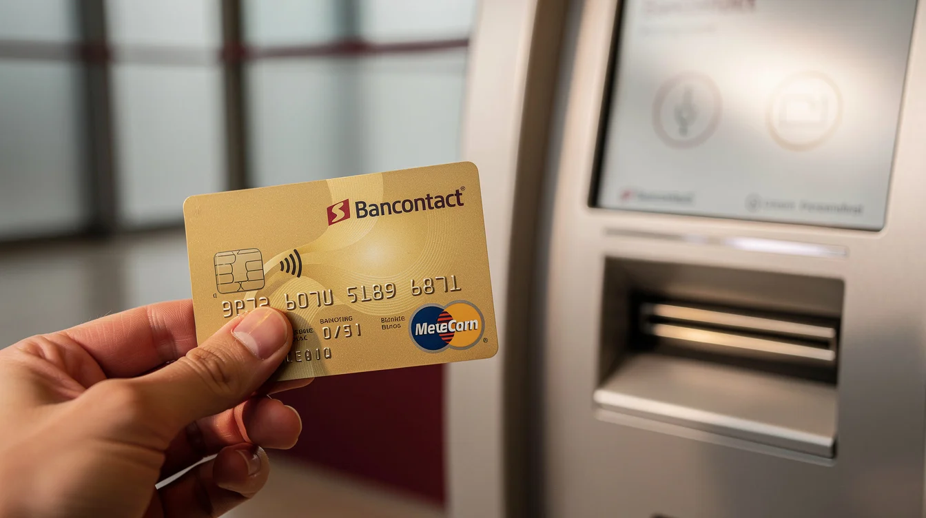 Карта Bancontact Бельгия для снятия наличных в банкомате или магазине-партнере Cash